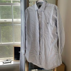 Like New, Button Down Long-Sleeve Polo, Blue